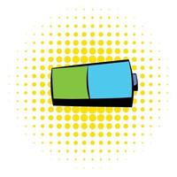 Battery icon, comics style vector