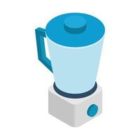 Food processor icon, isometric 3d style vector