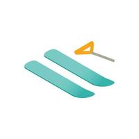 Water skiing 3d isometric icon vector