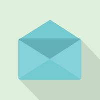 Open envelope icon, flat style vector