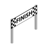 Finish line isometric 3d icon vector