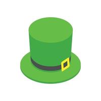 St. Patrick Day hat isometric 3d icon vector