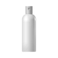 botella cosmética blanca en blanco vector