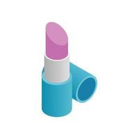 icono de lápiz labial, estilo 3d isométrico vector