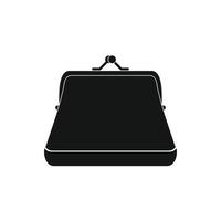 Retro purse icon, simple style vector