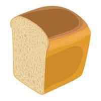 Wheat bread icon, realistic style vector