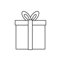 Gift line icon vector