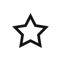 Star icon, simple style vector