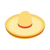 Sombrero icon, isometric 3d style vector