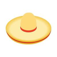 Sombrero icon, isometric 3d style vector