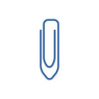 Paper clips icon, realistic style vector