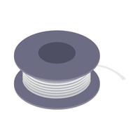 Wire spool icon, isometric 3d style vector