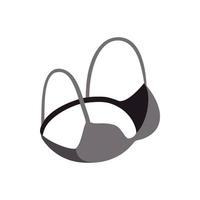 Gray bra icon, isometric 3d style vector