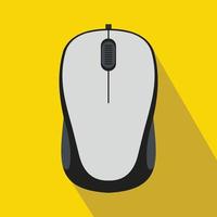 Computer mouse icon in flat vector