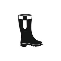 icono de botas de goma, estilo simple vector