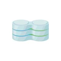 Cell database icon, cartoon style vector