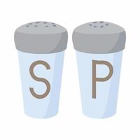 Salt and pepper shakers icon, cartoon style