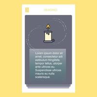 Candle mobile vertical banner design design Vector