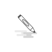 Marker Web Icon Flat Line Filled Gray Icon Vector