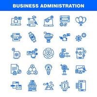 Business Administration Line Icons Set For Infographics Mobile UXUI Kit And Print Design Include Monitor Computer Screen Search Avatar Gear Website Engine Eps 10 Vector