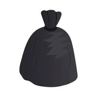 Garbage bag icon, isometric 3d style vector