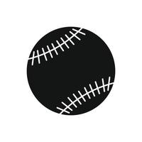 béisbol negro simple icono vector