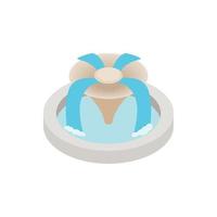 Fountain icon, isometric 3d style vector