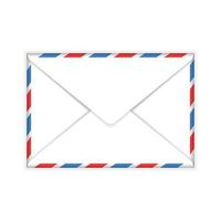 icono plano de correo de sobre cerrado vector