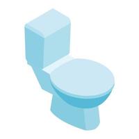 Toilet pan with closed seat isometric 3d icon vector