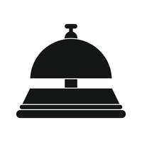 Reception bell black simple icon vector