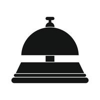 Reception bell black simple icon vector