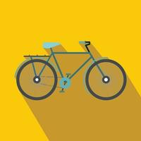 icono de bicicleta en estilo plano vector