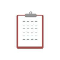 Clipboard flat icon vector