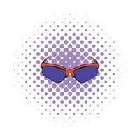 Sunglass icon, comics style vector