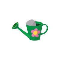 Watering can icon, cartoon style vector