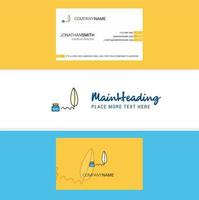 Beautiful Writing Logo and business card vertical Design Vector