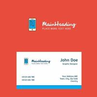 Mobile setting logo Design with business card template Elegant corporate identity Vector