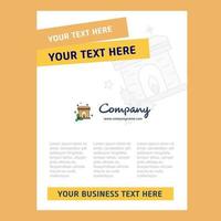 Chimney Title Page Design for Company profile annual report presentations leaflet Brochure Vector Background