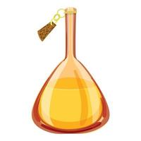 Alchemy elixir icon cartoon vector. Witch bottle vector