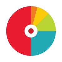 Pie chart with a hole in the center icon vector