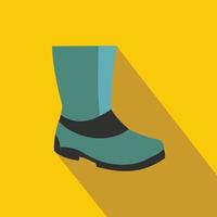 Rubber boots flat icon vector