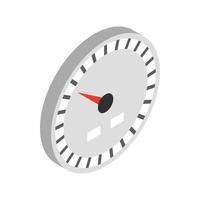 Speedometer icon, isometric 3d style vector