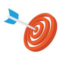 Target with dart cartoon icon vector