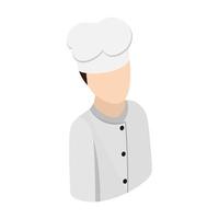 Cook chef isometric 3d icon vector