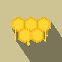 Honeycomb with drops flat icon vector