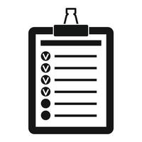 To do list icon, simple style vector