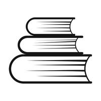 Pile of books simple icon vector