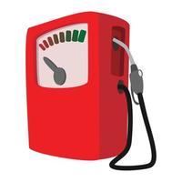 Gas station cartoon icon vector