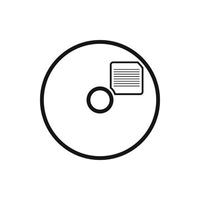 Blank CD icon in simple style vector