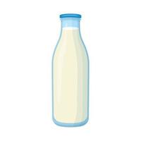 icono de botella de leche, estilo de dibujos animados vector